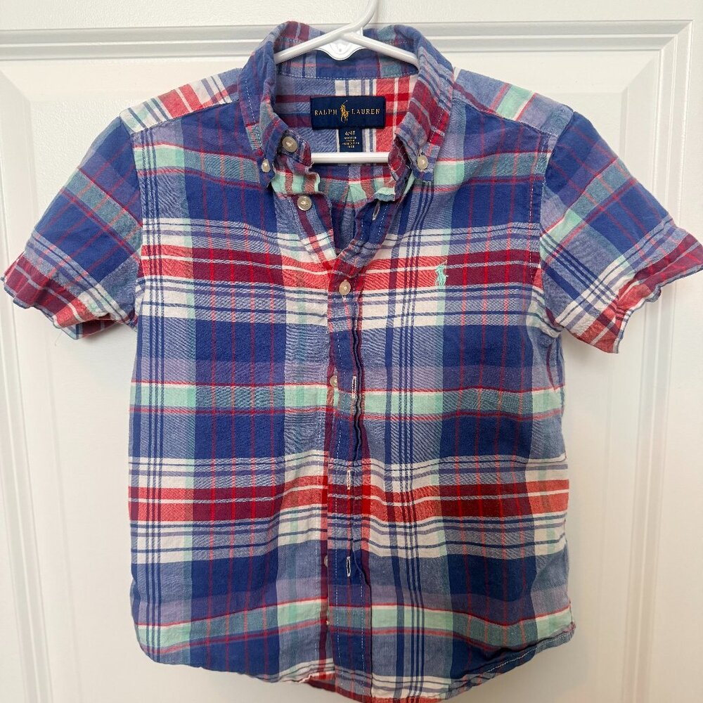 Boys Polo Ralph Lauren Short Sleeved Button down 4T